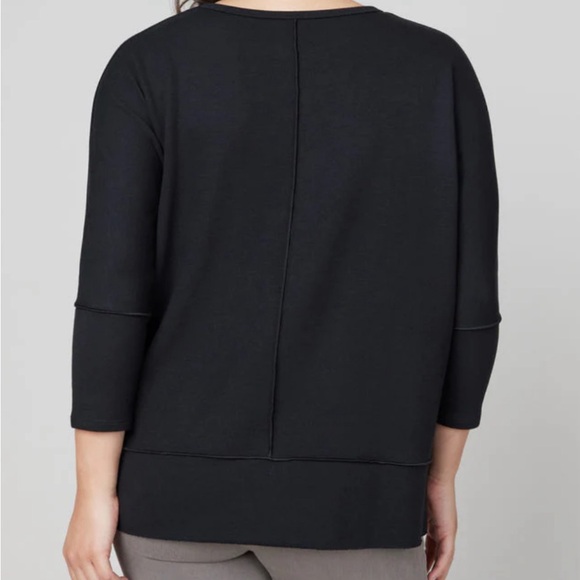 Spanx Perfect Length Top, Dolman 3/4 Sleeve Very Black - Picture 2 of 8